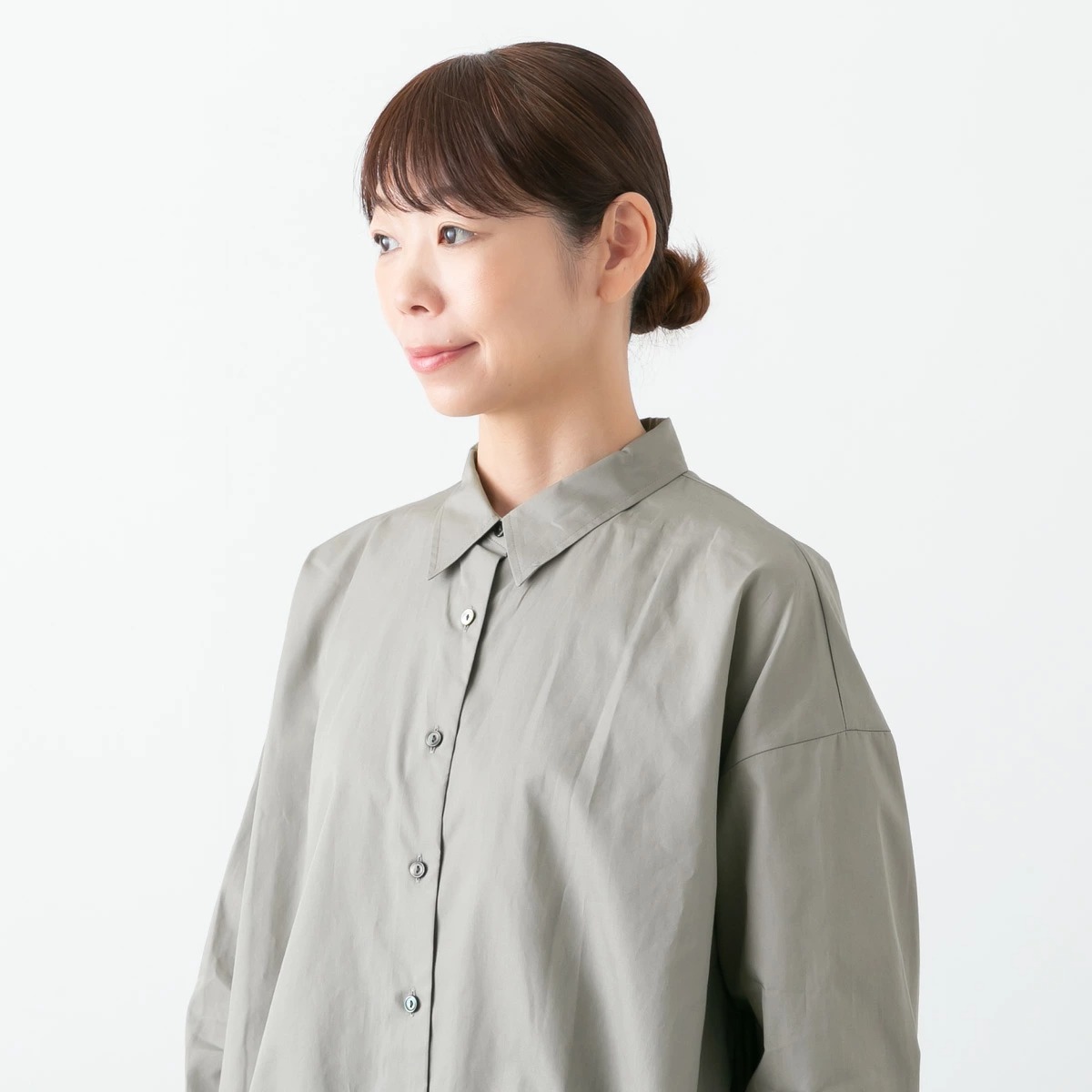 mizuiro ind ミズイロインド ロングスリーブ バルーンシャツ 4色 3-230132
