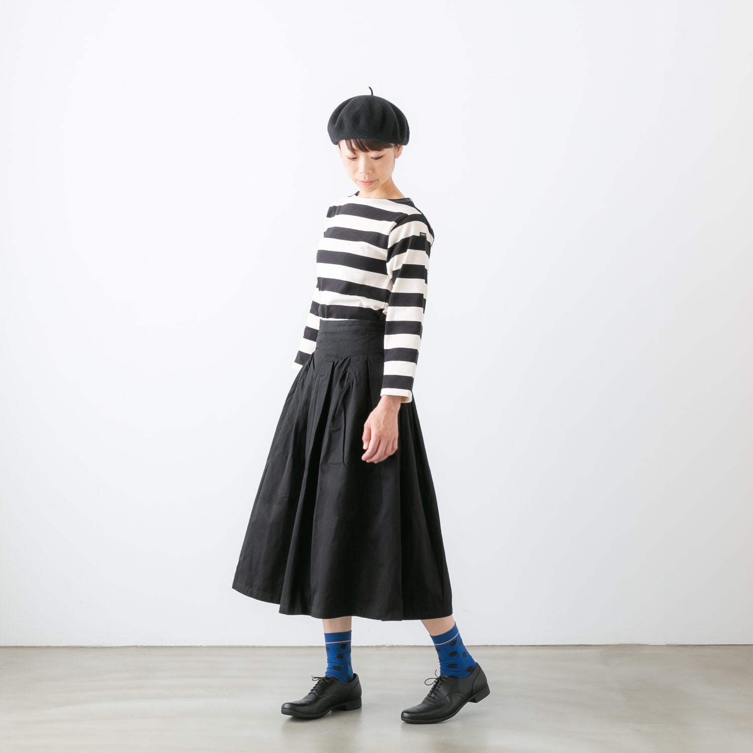 SAINT JAMES セントジェームス 長袖 太ボーダー スリット入り ボートネックカットソー 15JC 2014 GRD/1R