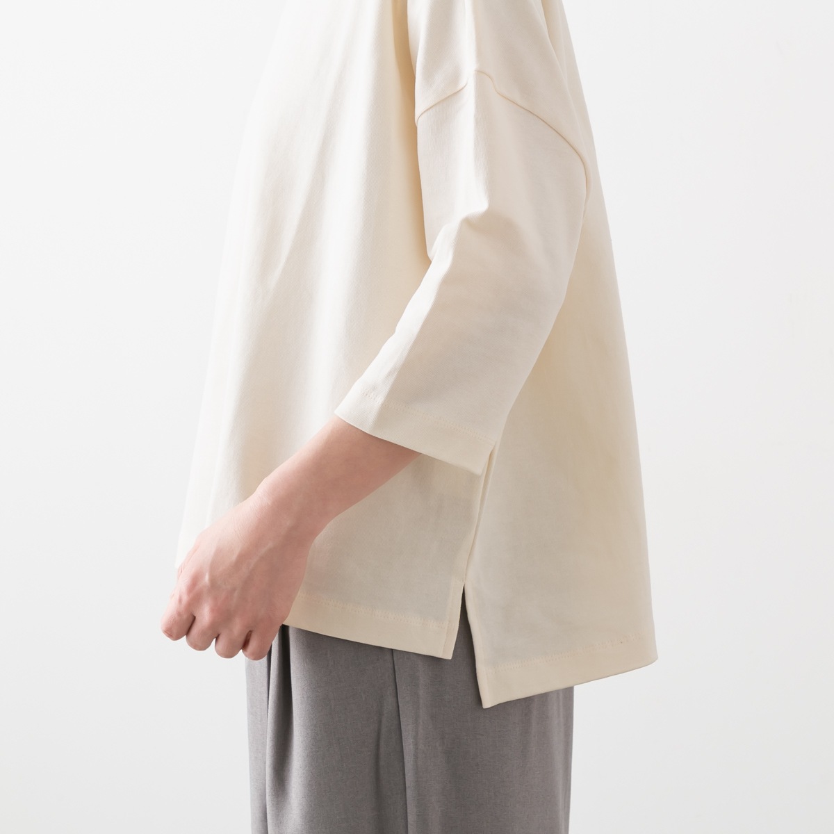 TRAVAIL MANUEL トラバイユ マニュアル 度詰 天竺 7分袖 プルオーバー 6色 2009-51