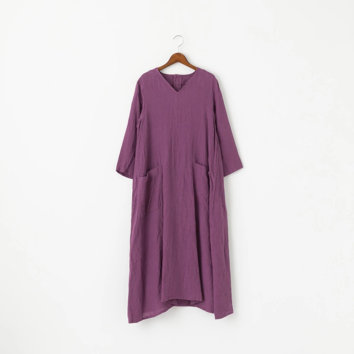 SARAHWEAR サラウェア Belgium Linen V neck Flared Dress ベルギーリネン Vネック フレアドレス 5色 C71272