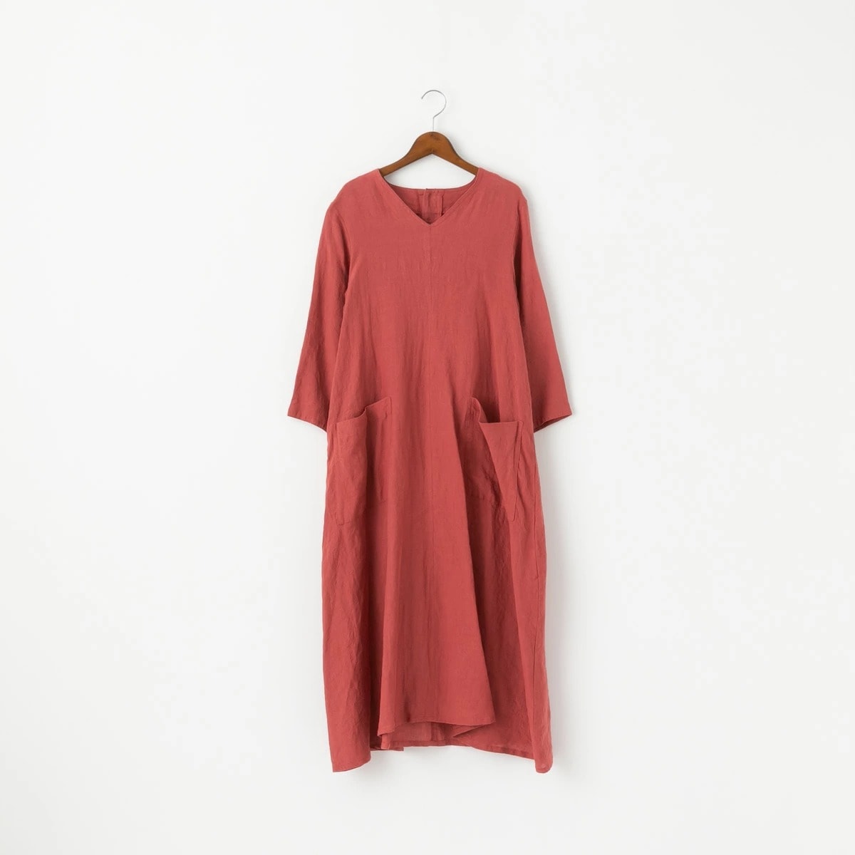 SARAHWEAR サラウェア Belgium Linen V neck Flared Dress ベルギーリネン Vネック フレアドレス 5色 C71272