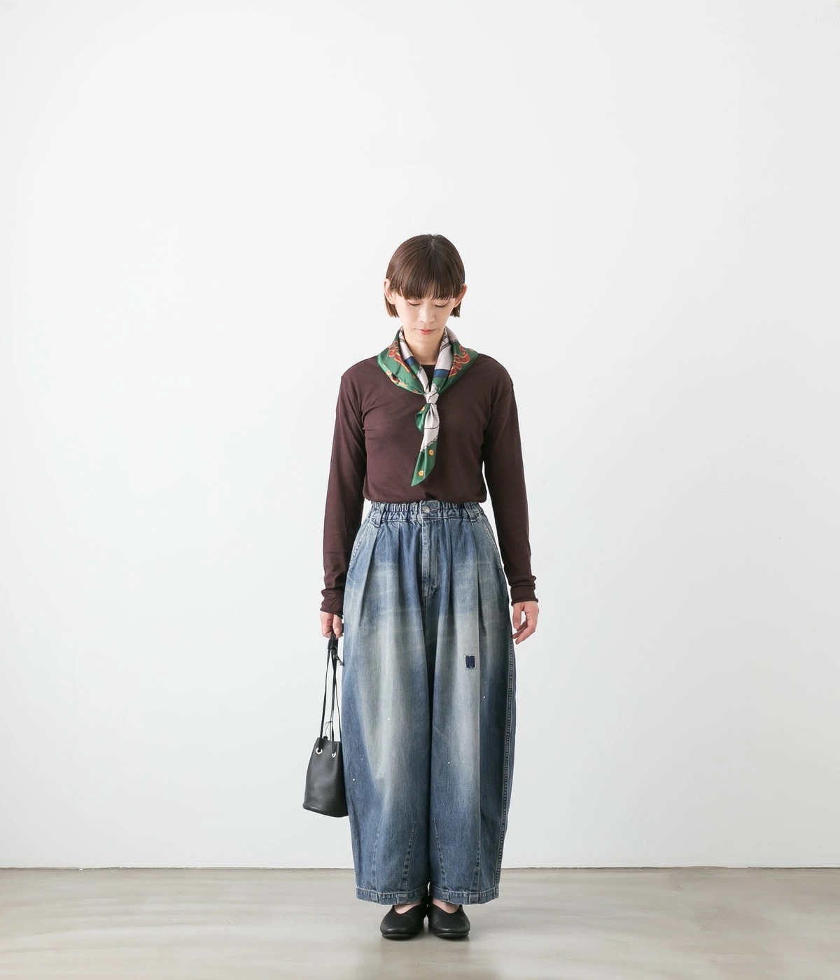 ハーベスティ DENIM CIRCUS PANTS REMAKE BLUE デニム サーカス パンツ