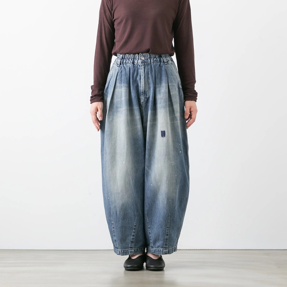 ハーベスティ DENIM CIRCUS PANTS REMAKE BLUE デニム サーカス パンツ