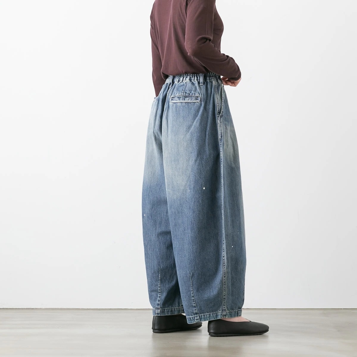 ハーベスティ DENIM CIRCUS PANTS REMAKE BLUE デニム サーカス パンツ