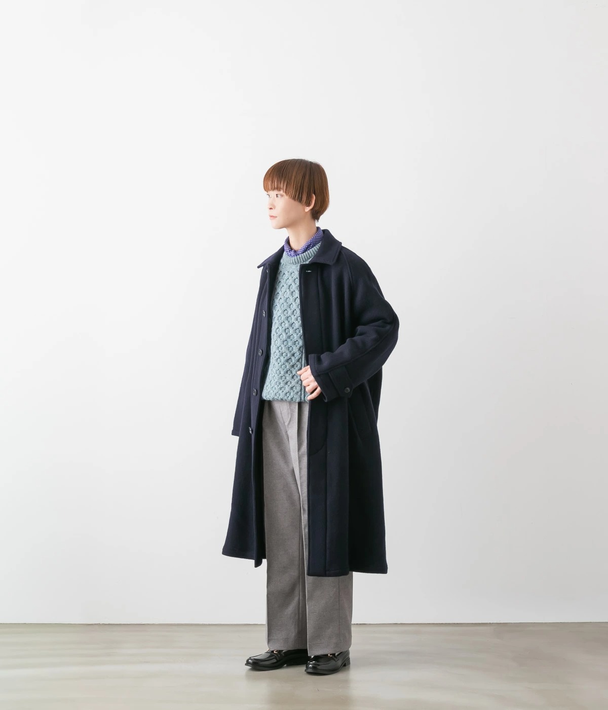 HTS エイチティーエス HEAVY WEIGHT WOOL TWILL BALMACAAN COAT ウール