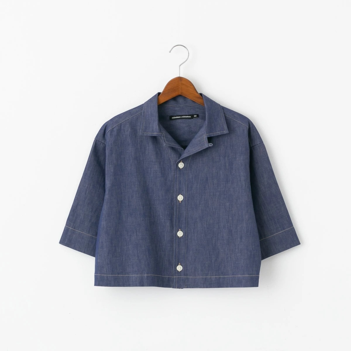 nicholson ＆ nicholson ニコルソン アンド ニコルソン オープンカラー シャツ OPEN COLLAR SHIRT ROMA-DENIM 2色