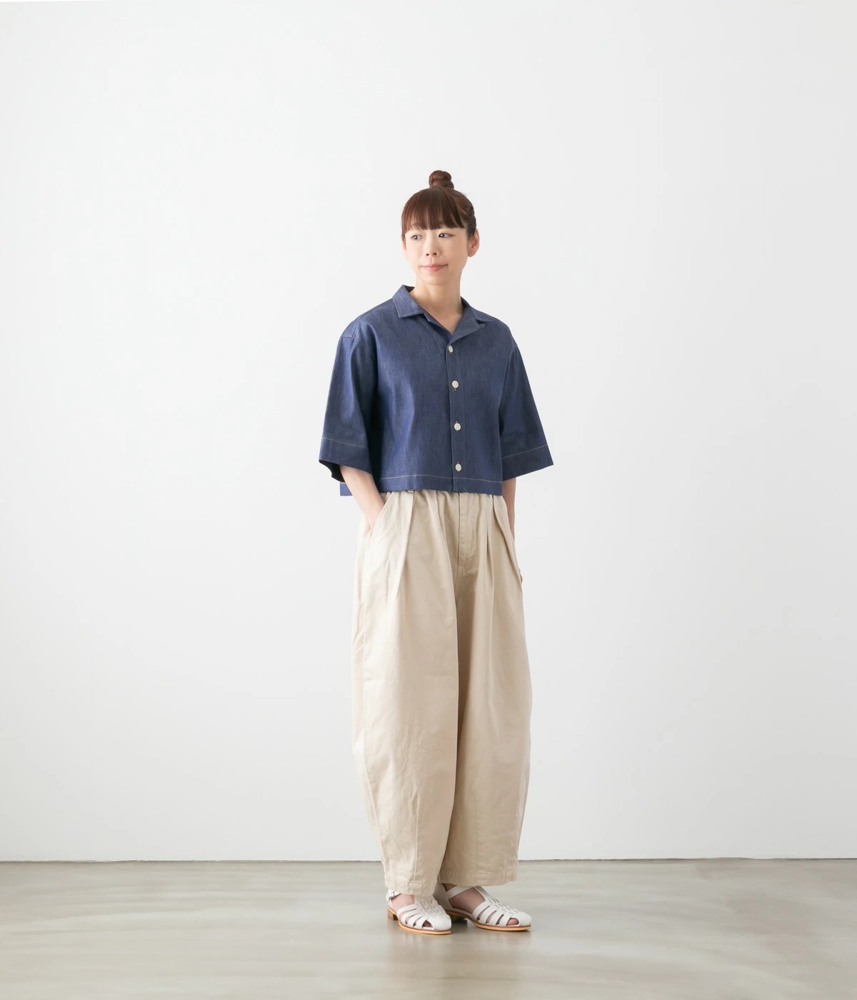 nicholson ＆ nicholson ニコルソン アンド ニコルソン オープンカラー シャツ OPEN COLLAR SHIRT ROMA-DENIM 2色