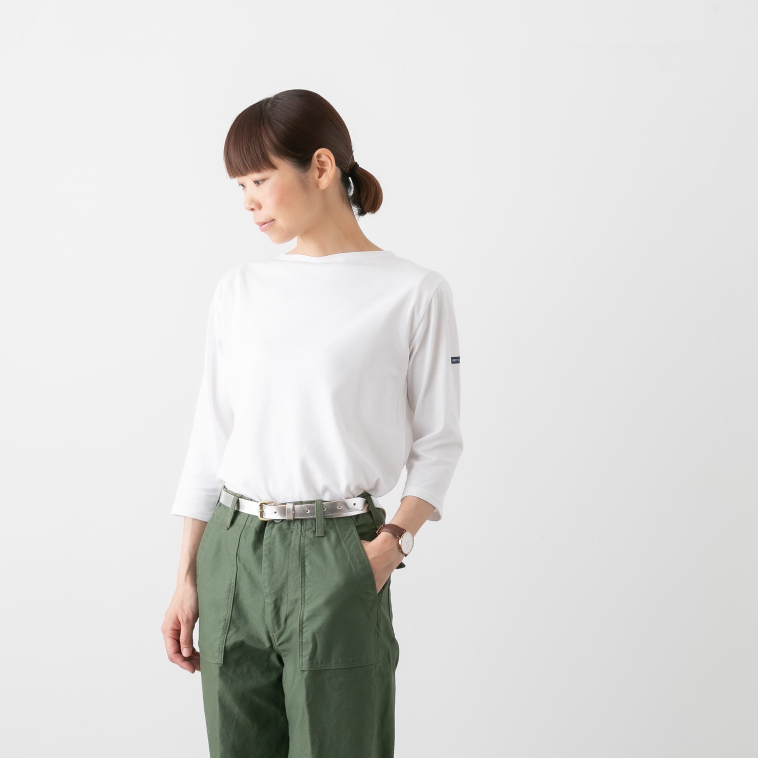 SAINT JAMES セントジェームス MORLAIX モーレ 薄手 無地 7分袖 カットソー 5色 08JC 183/1U