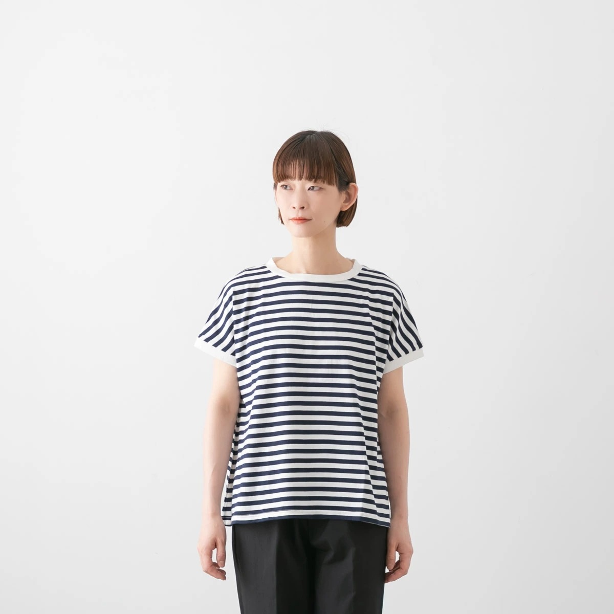 NARU ナル クラシック 天竺 ミナミ ボーダー 半袖 Tシャツ 5色 649036BF