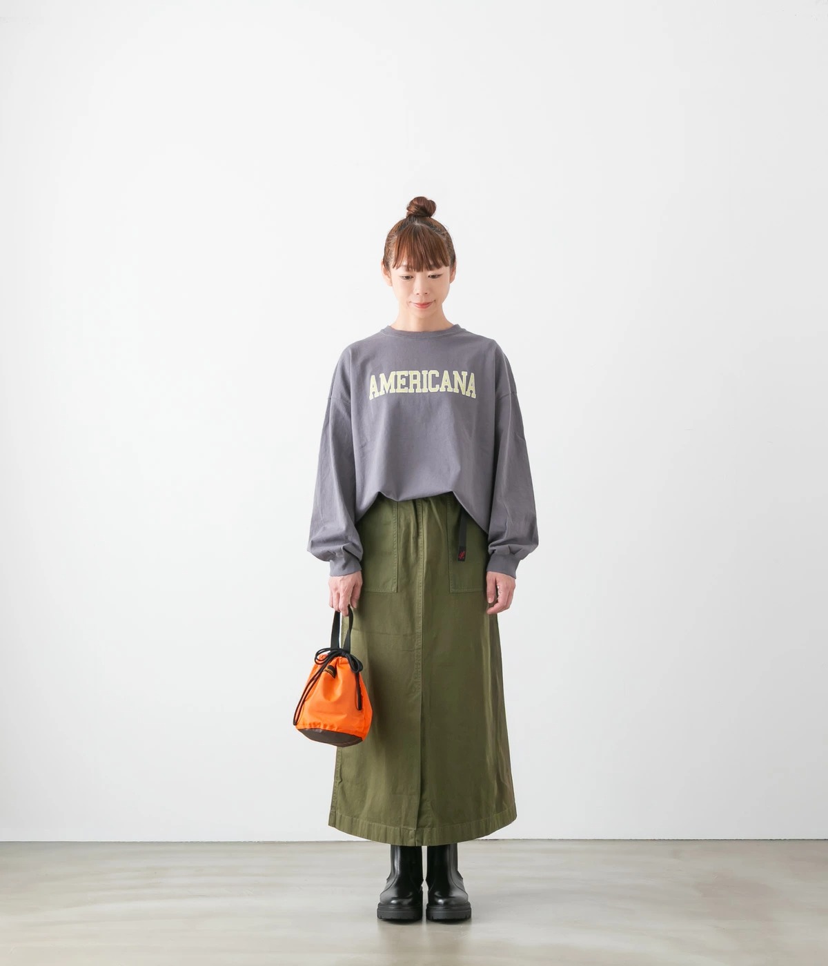 Americana アメリカーナ USED加工 ロングスリーブ Tシャツ 4色 BRF-783A/3