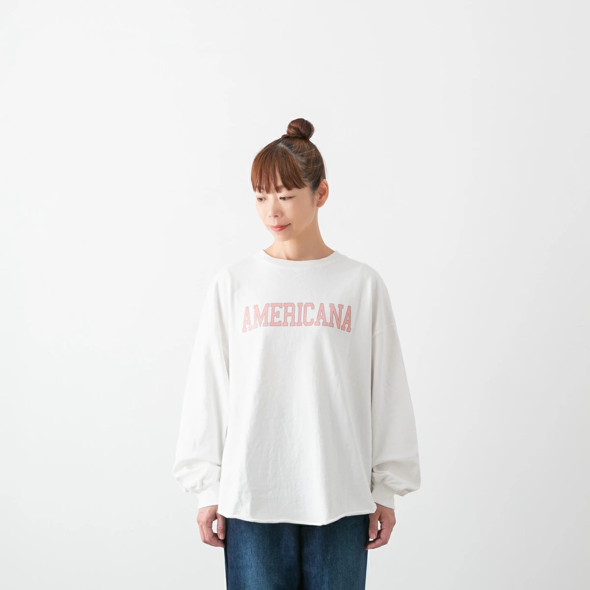 Americana アメリカーナ USED加工 ロングスリーブ Tシャツ 4色 BRF-783A/3