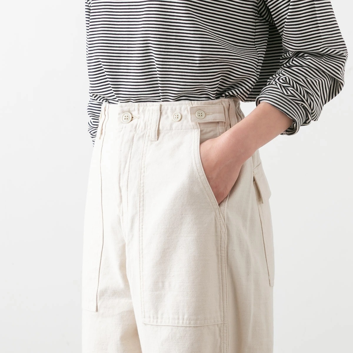 Ordinary fits オーディナリーフィッツ JAMES FATIGUE BACK SATIN ファティーグ ジェームス パンツ 4色 101J-02-326