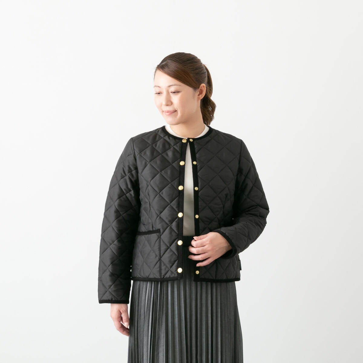 Traditional Weatherwear トラディショナルウェザーウェア ノーカラー キルティング ジャケット アークリー ARKLEY 2色  L252APQC00481AA