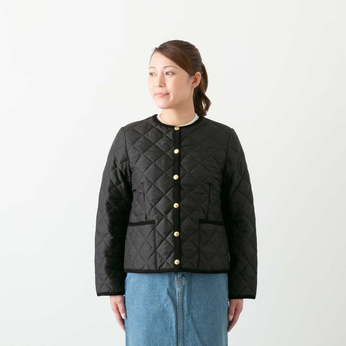 Traditional Weatherwear トラディショナルウェザーウェア ノーカラー キルティング ジャケット アークリー ARKLEY 2色  L252APQC00481AA