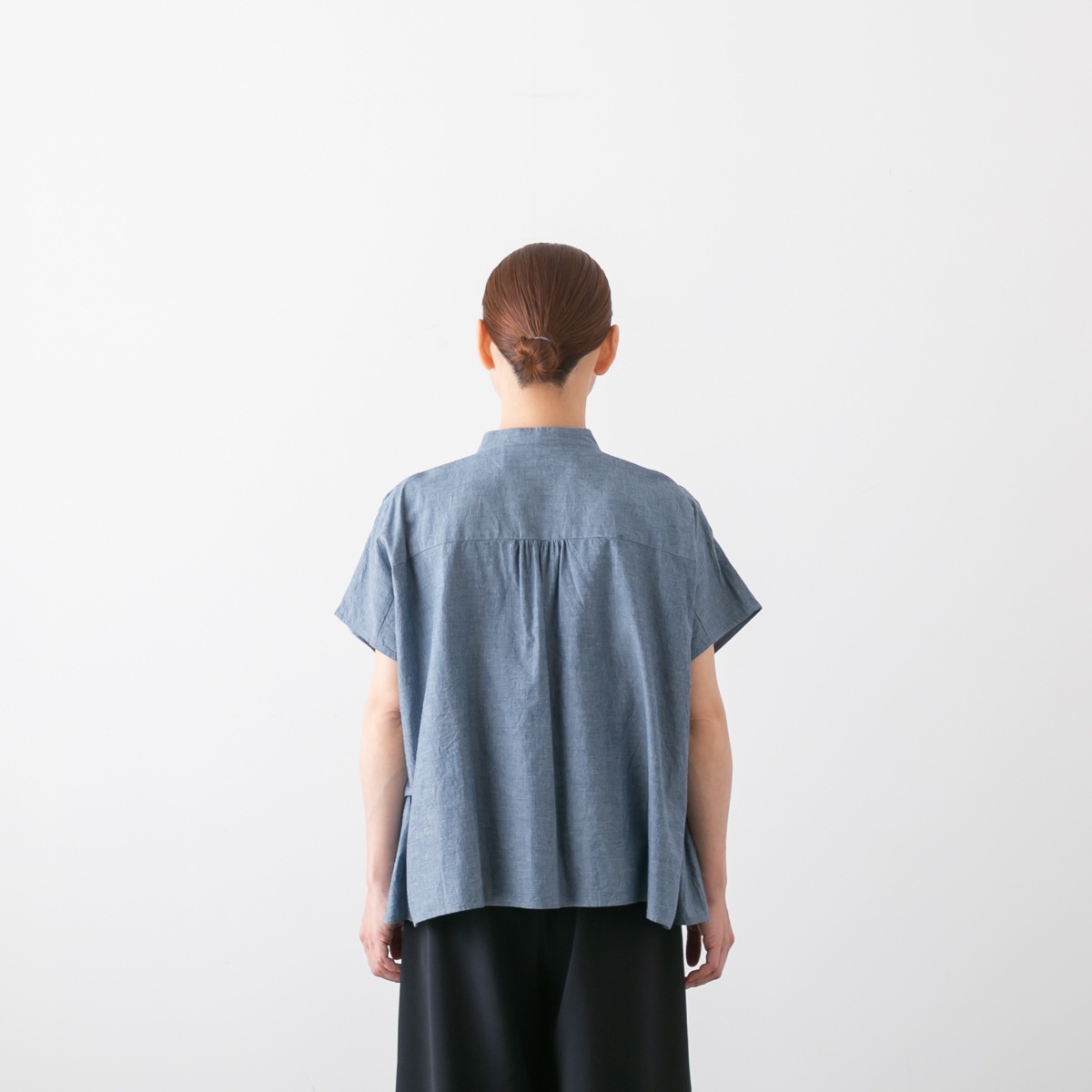 dahl'ia ダリア コットン フリル 半袖 ブラウス 2色 DBL-324FC