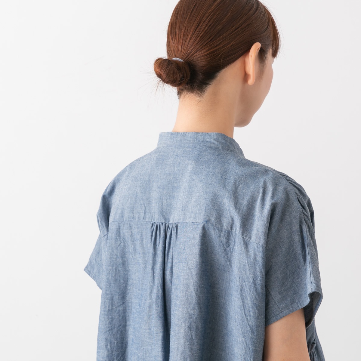 dahl'ia ダリア コットン フリル 半袖 ブラウス 2色 DBL-324FC