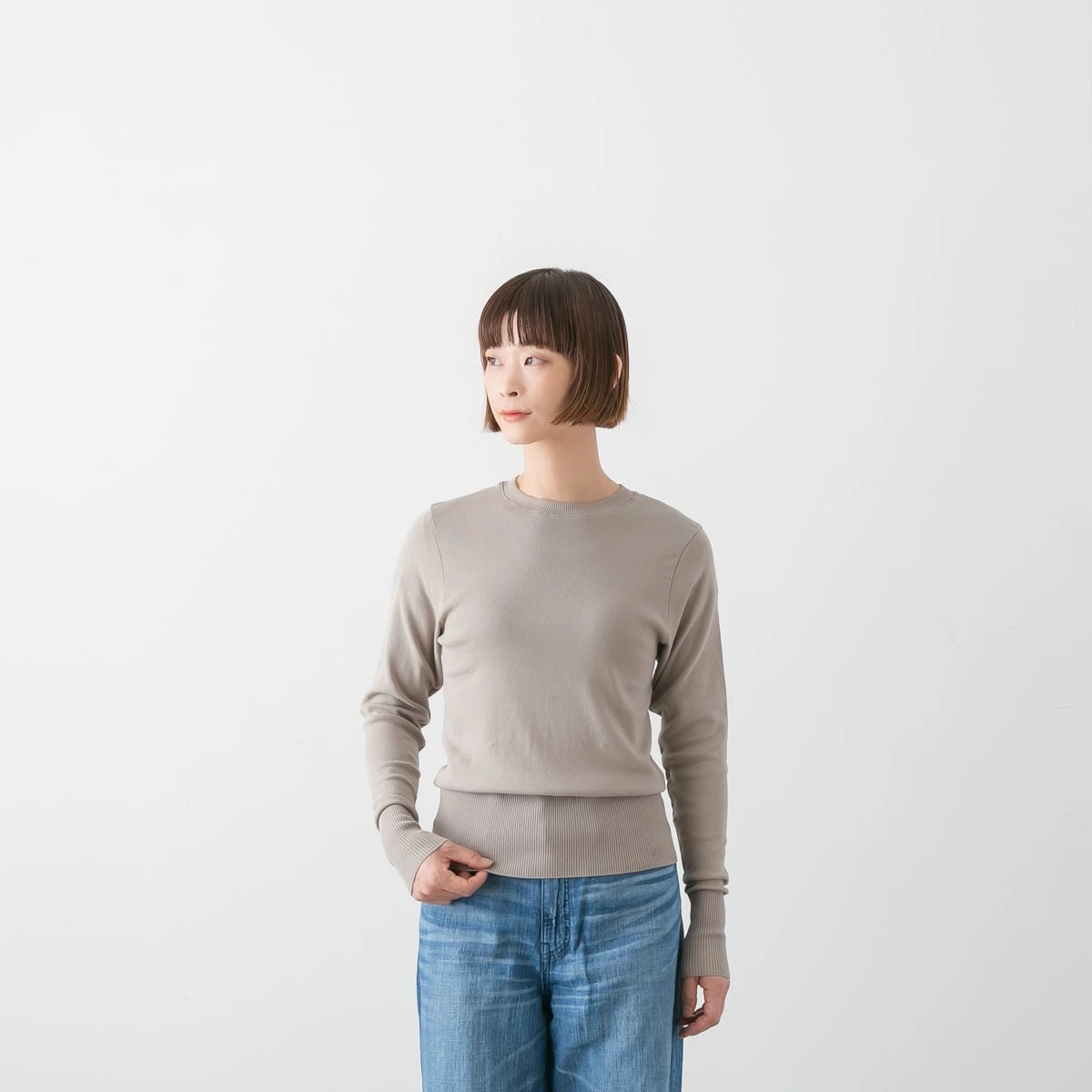 gicipi ジチピ コットン クルーネック 長袖 フラーゴラ FRAGORA 5色 2611A