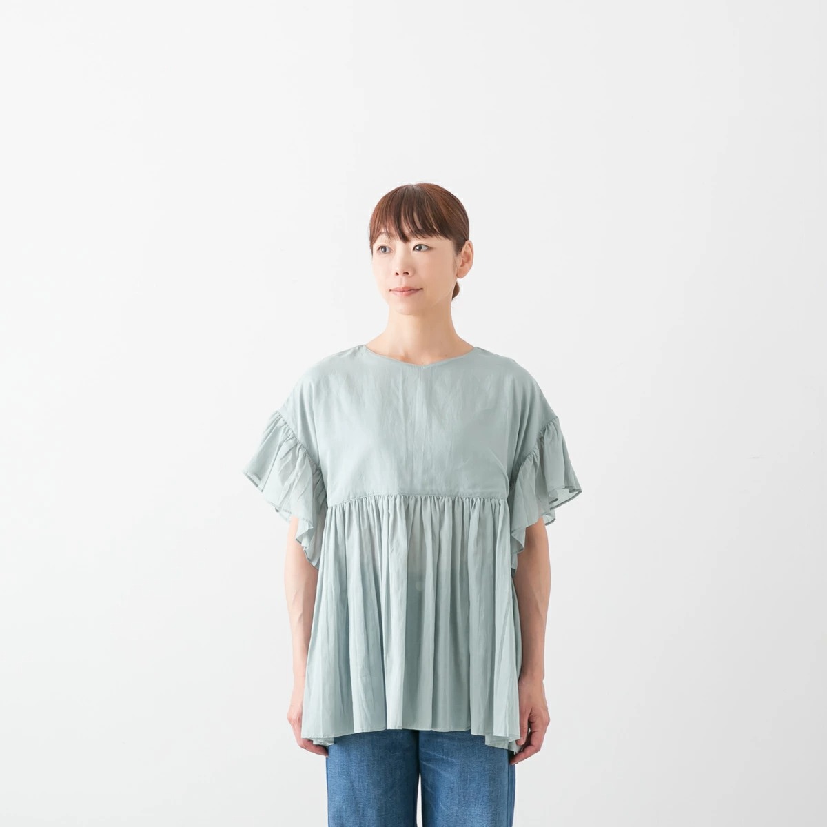 utilite ユティリテ sushi voil 2WAY ボックス ブラウス 4色 UT410LS43