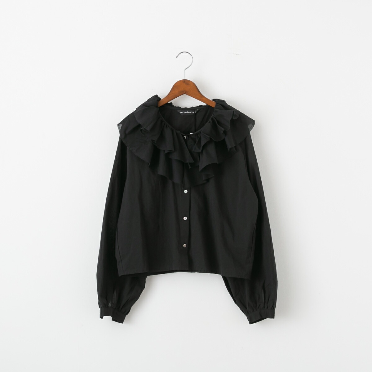 mizuiro ind ミズイロインド ダブル フリル シャツ 2色 1-230106