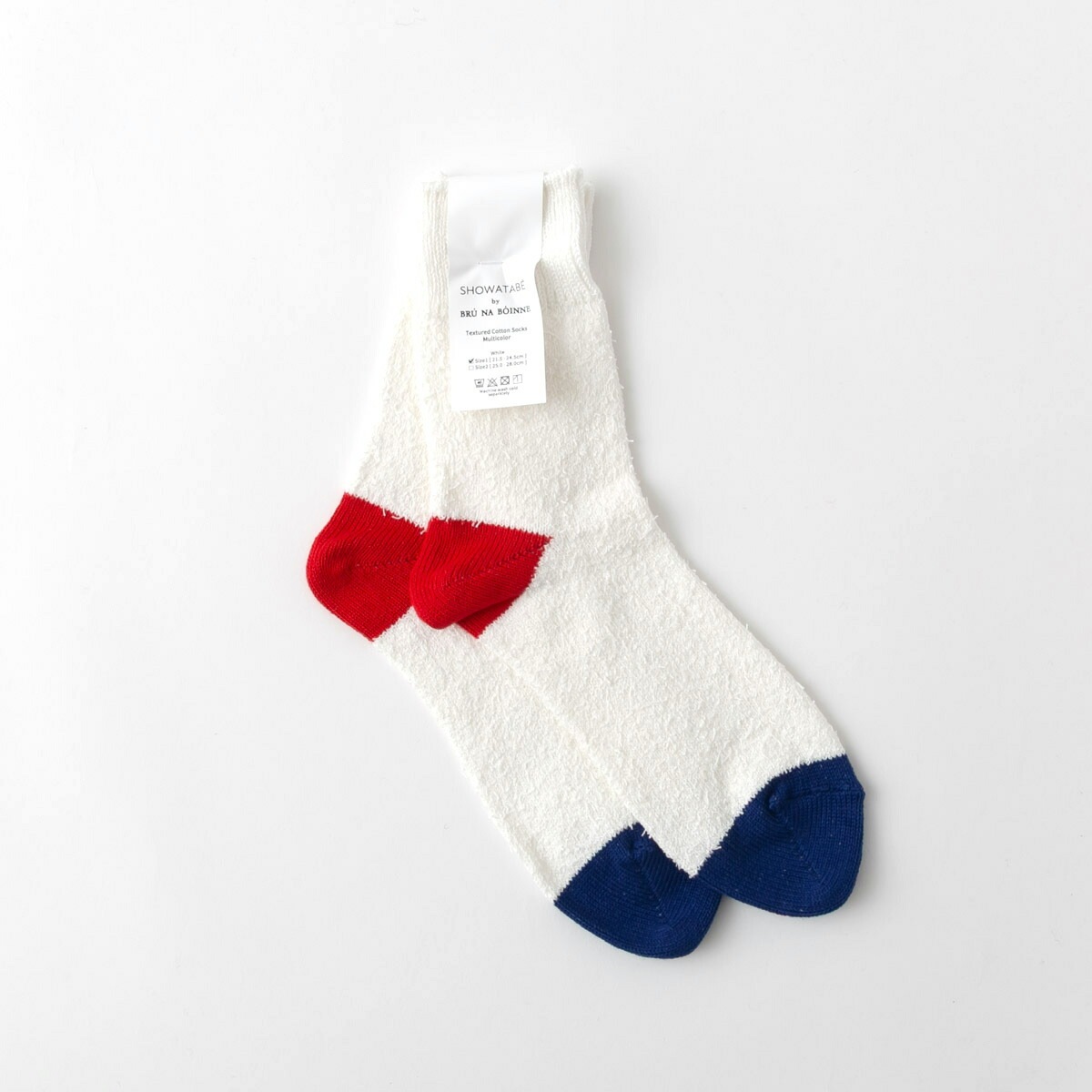 SHOWATABE ショウワタベ Textured Cotton Socks テクスチャー コットン ソックス 5色