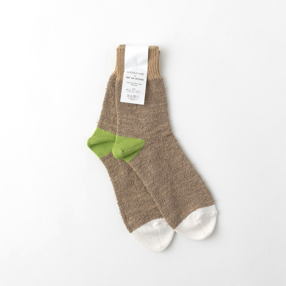 SHOWATABE ショウワタベ Textured Cotton Socks テクスチャー コットン ソックス 5色