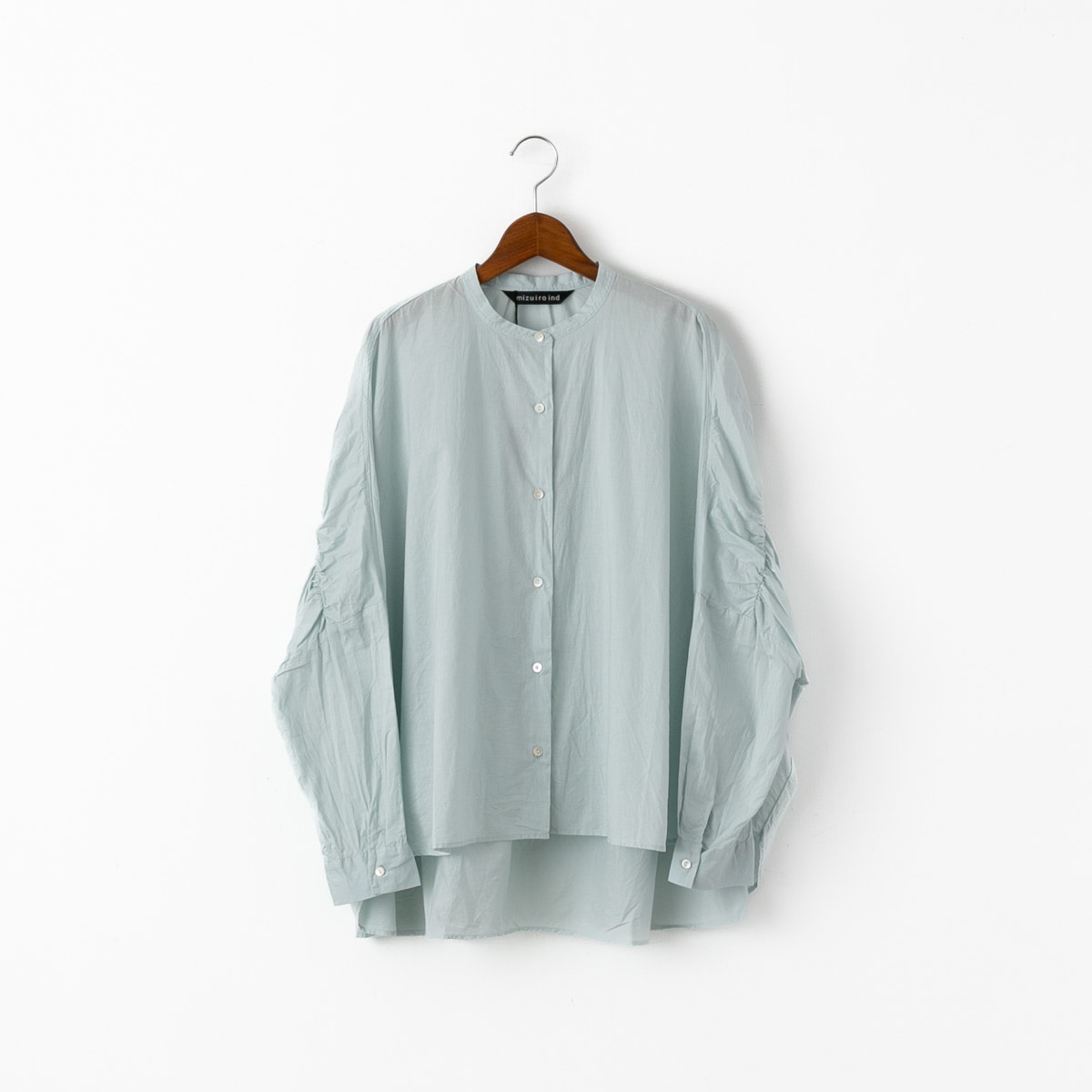 mizuiro ind ミズイロインド バックギャザー ワイド シャツ 9色 238975