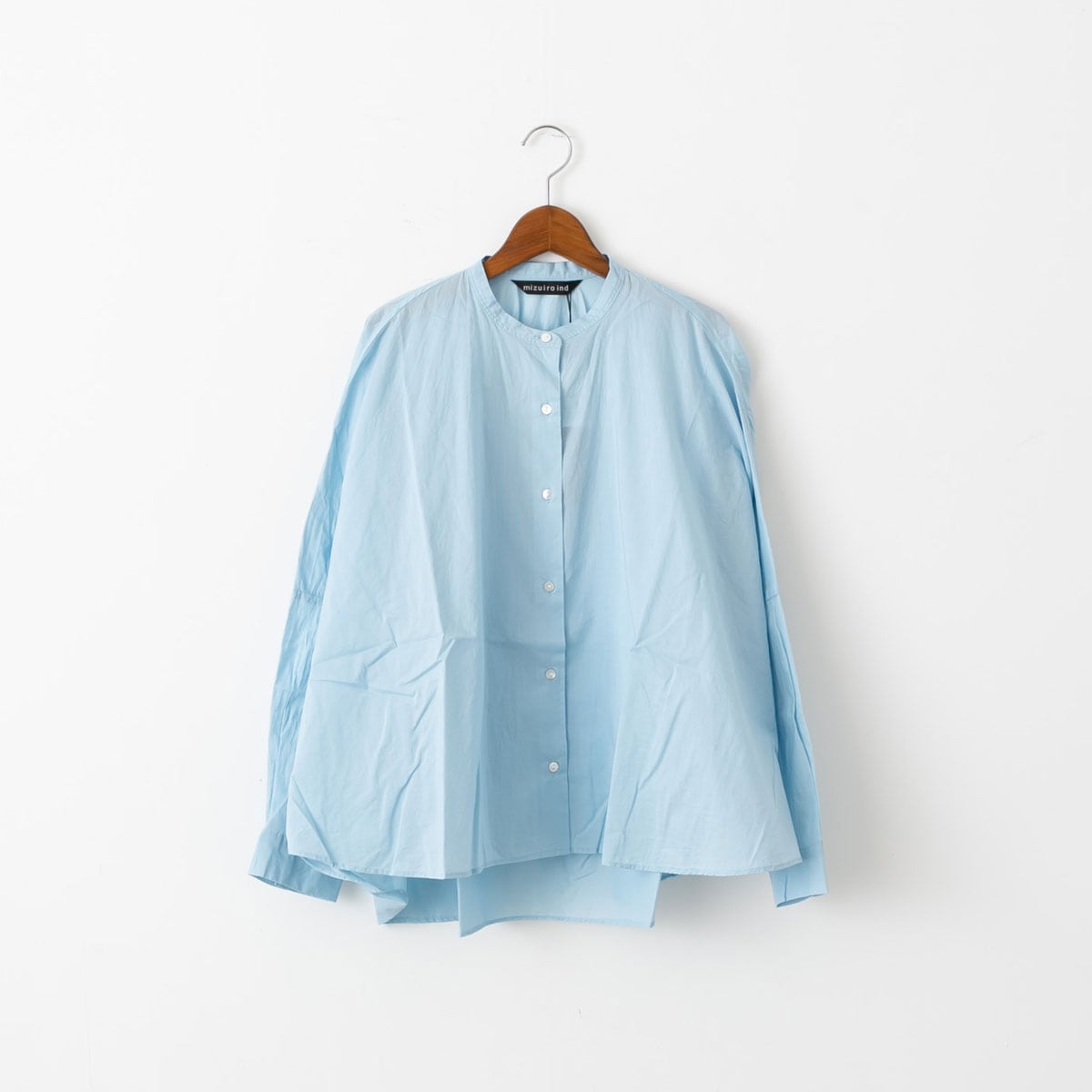 mizuiro ind ミズイロインド バックギャザー ワイド シャツ 9色 238975