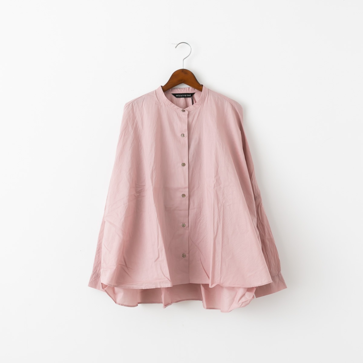 mizuiro ind ミズイロインド バックギャザー ワイド シャツ 9色 238975