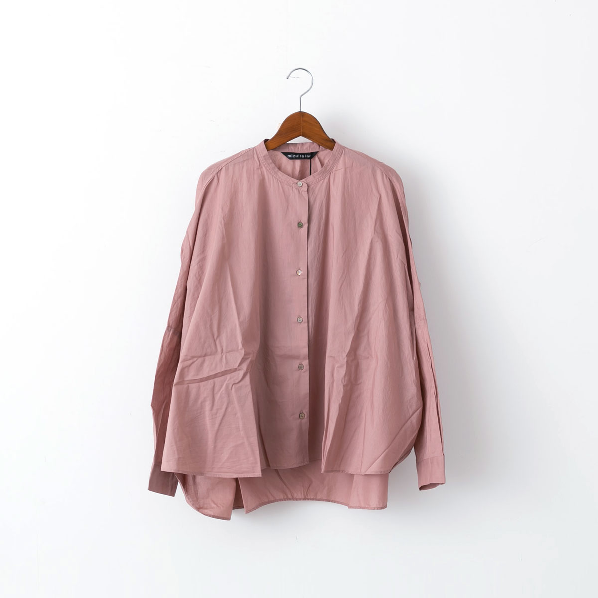 mizuiro ind ミズイロインド バックギャザー ワイド シャツ 9色 238975