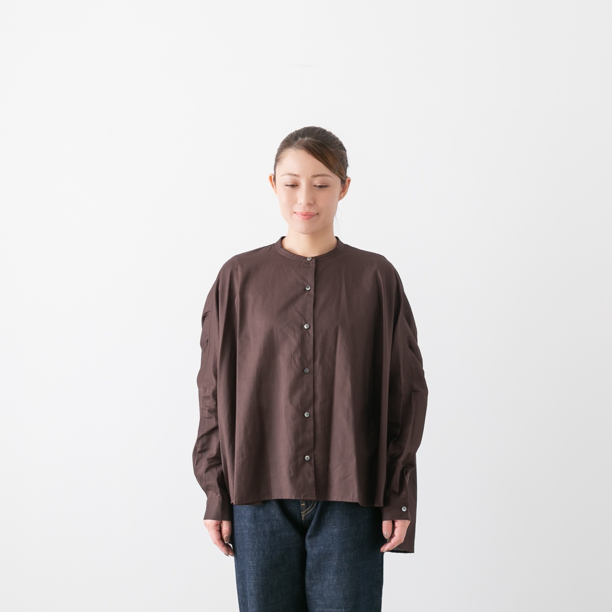 mizuiro ind ミズイロインド バックギャザー ワイド シャツ 9色 238975