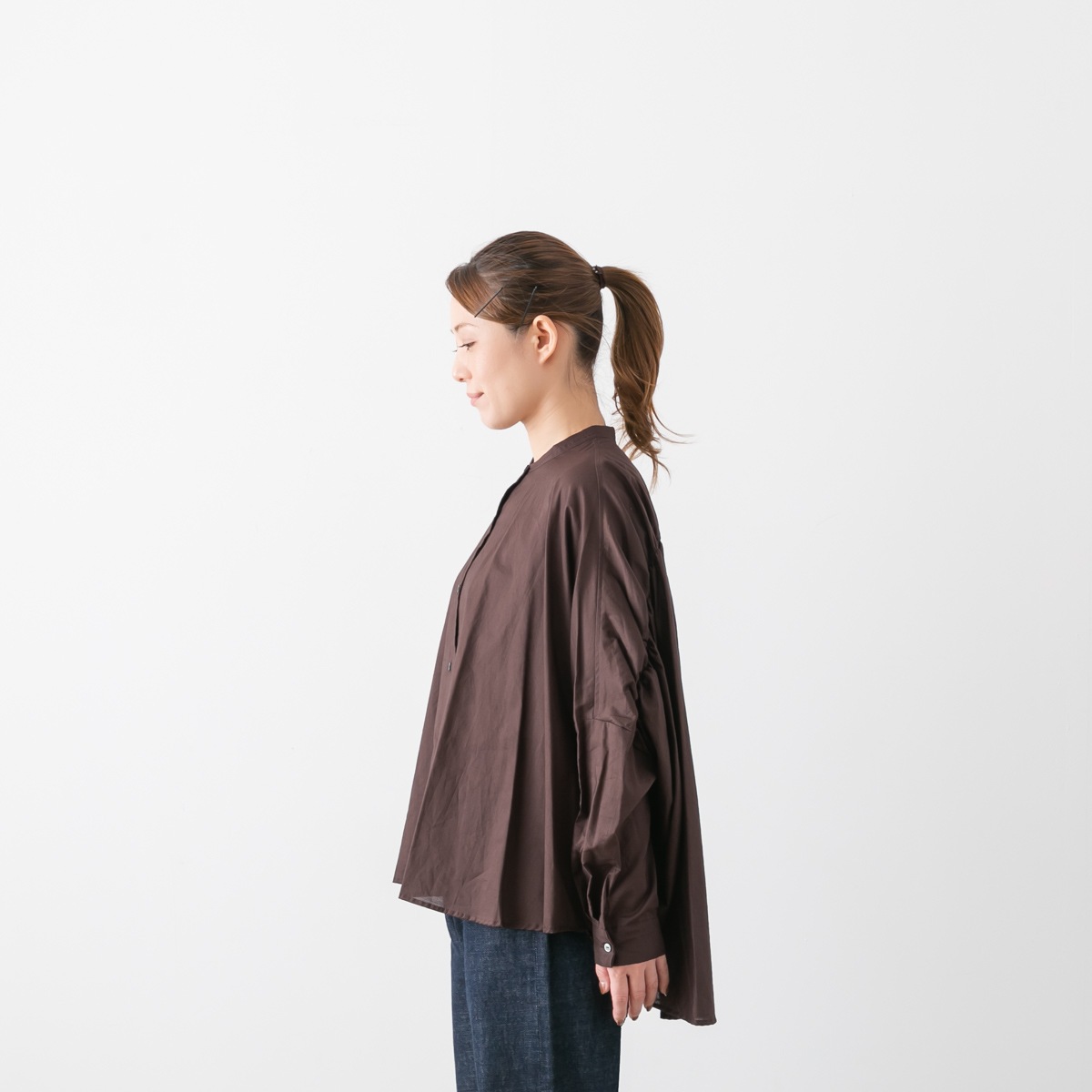 mizuiro ind ミズイロインド バックギャザー ワイド シャツ 9色 238975