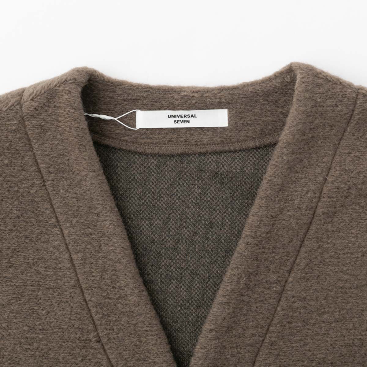 UNIVERSAL SEVEN ユニヴァーサル セヴン スライバー ニット リブニット Vネック カーディガン 3色 US250CT004