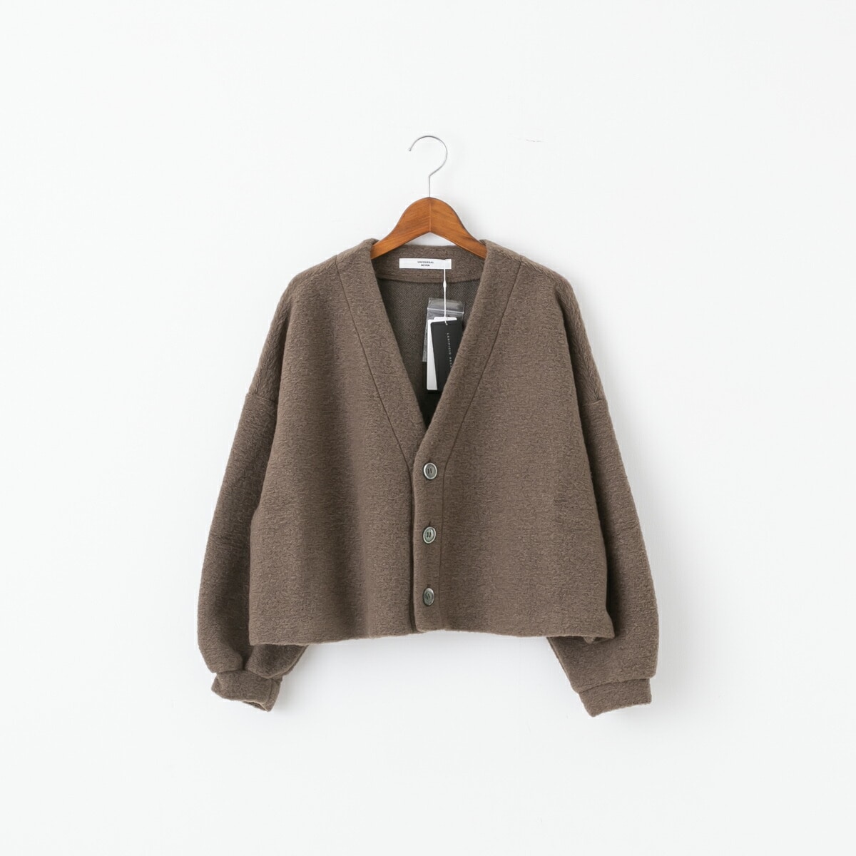 UNIVERSAL SEVEN ユニヴァーサル セヴン スライバー ニット リブニット Vネック カーディガン 3色 US250CT004