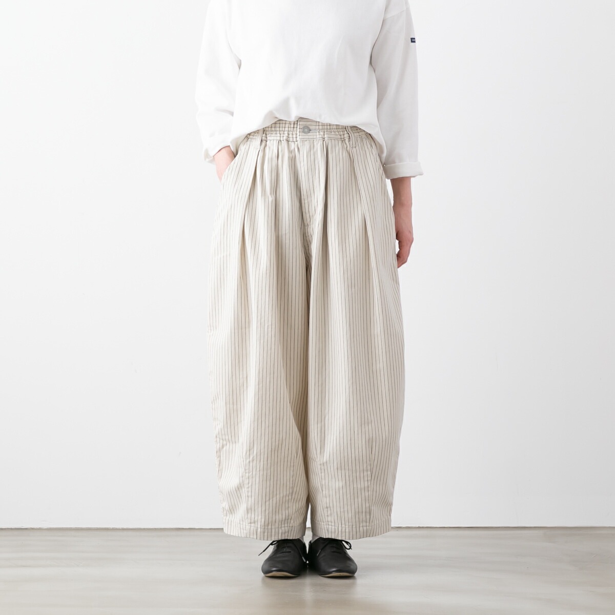 HARVESTY ハーベスティ ペンシルストライプ サーカス パンツ 2色 A12504