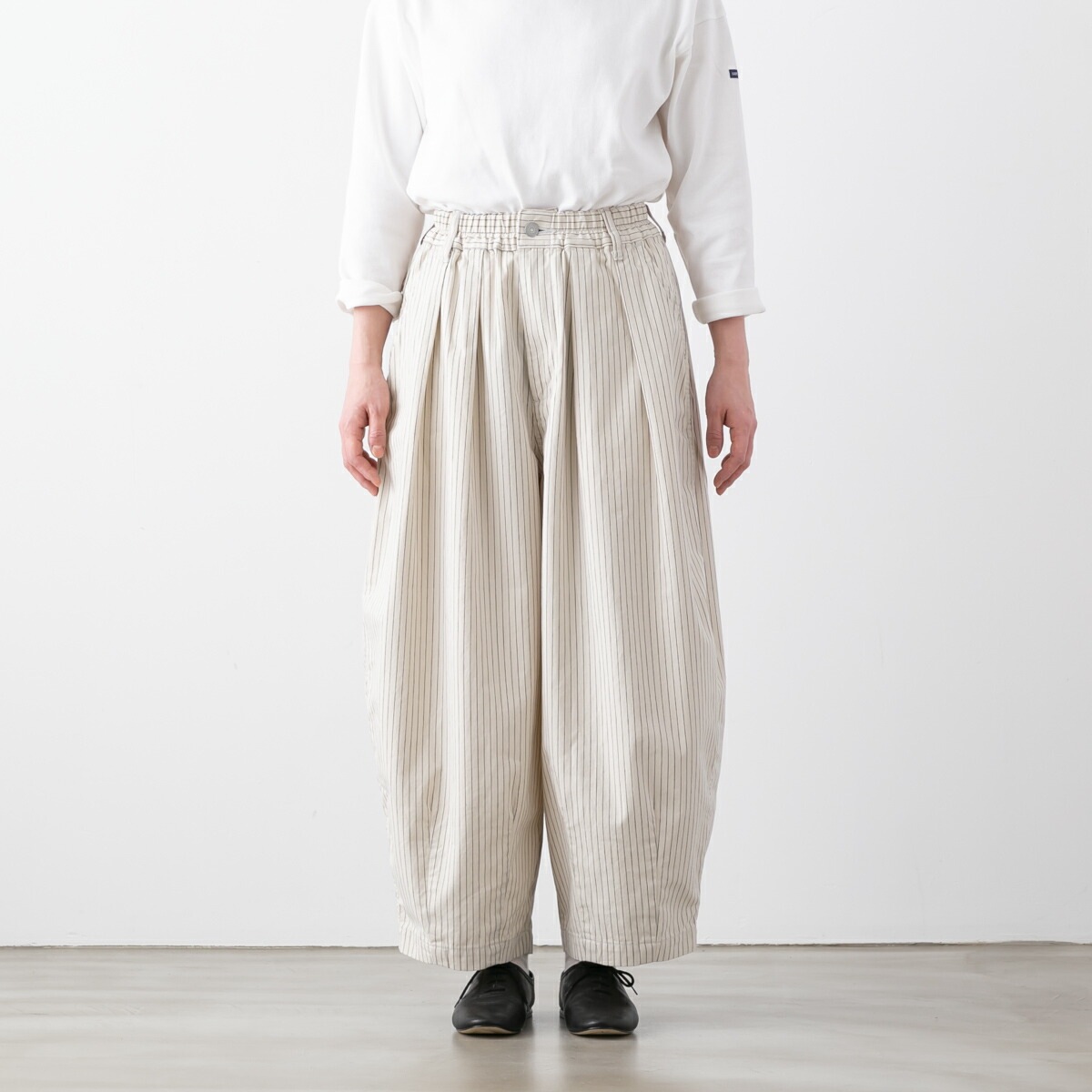 HARVESTY ハーベスティ ペンシルストライプ サーカス パンツ 2色 A12504