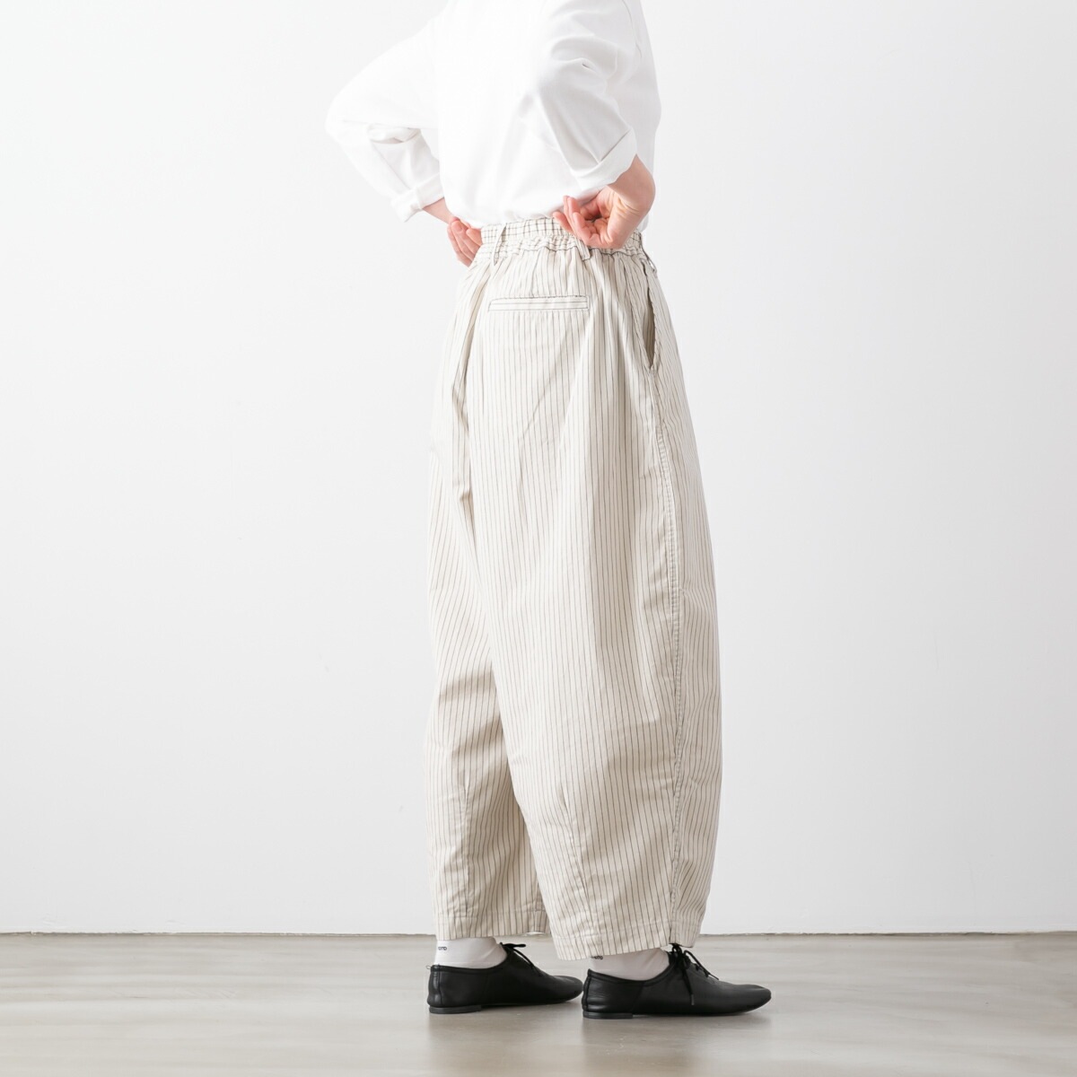 HARVESTY ハーベスティ ペンシルストライプ サーカス パンツ 2色 A12504