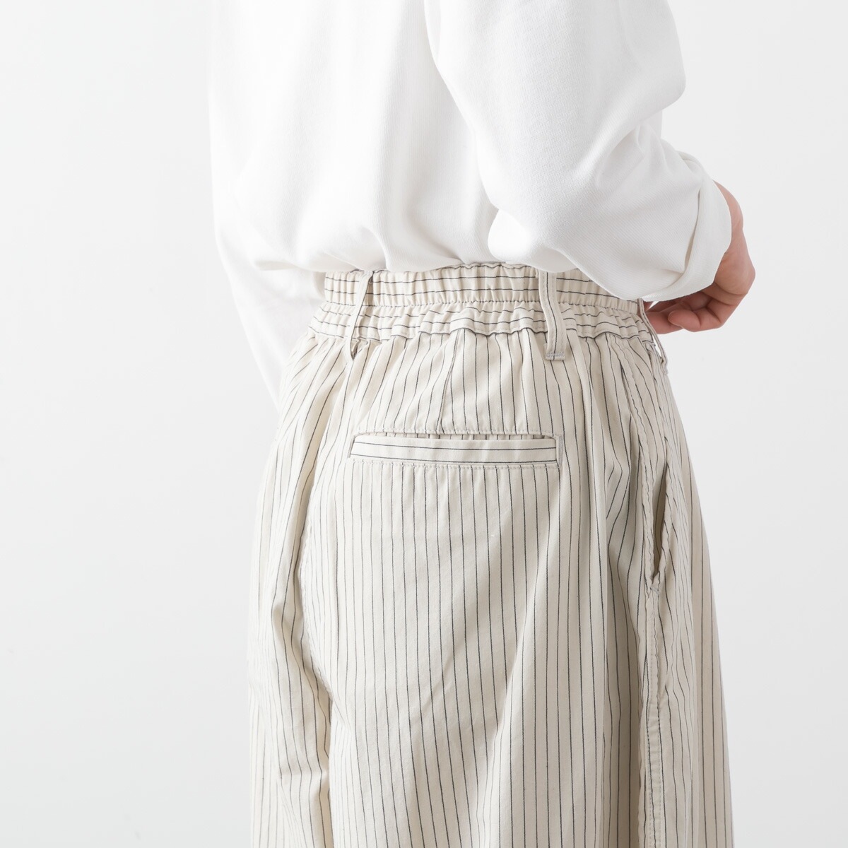 HARVESTY ハーベスティ ペンシルストライプ サーカス パンツ 2色 A12504