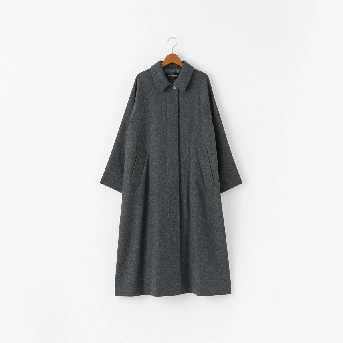 mizuiro ind ミズイロインド wool blend balmacaan coat ウール混 バルマカーンコート 3色 4-270041