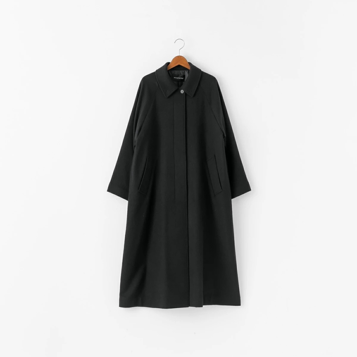 mizuiro ind ミズイロインド wool blend balmacaan coat ウール混 バルマカーンコート 3色 4-270041