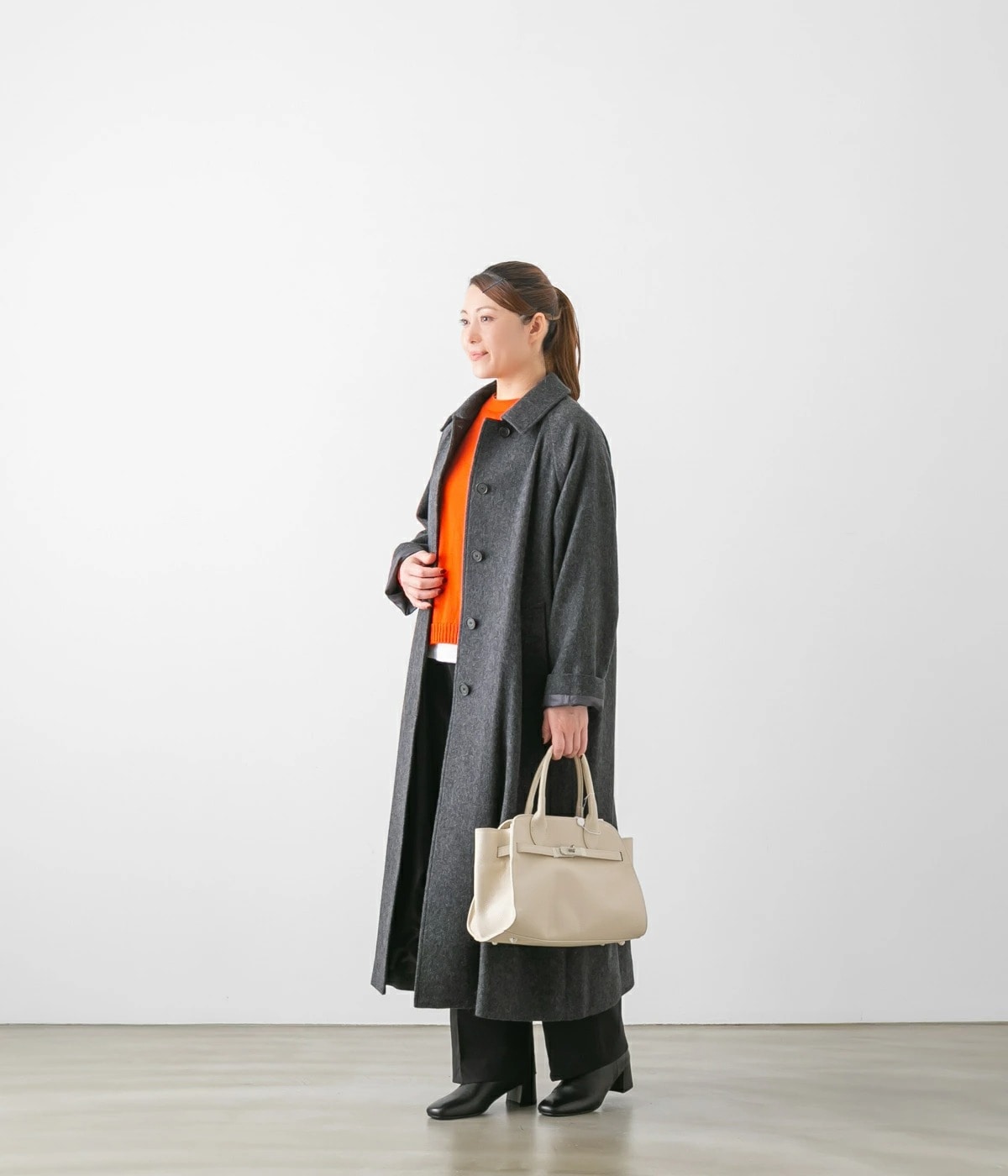 mizuiro ind ミズイロインド wool blend balmacaan coat ウール混 バルマカーンコート 3色 4-270041