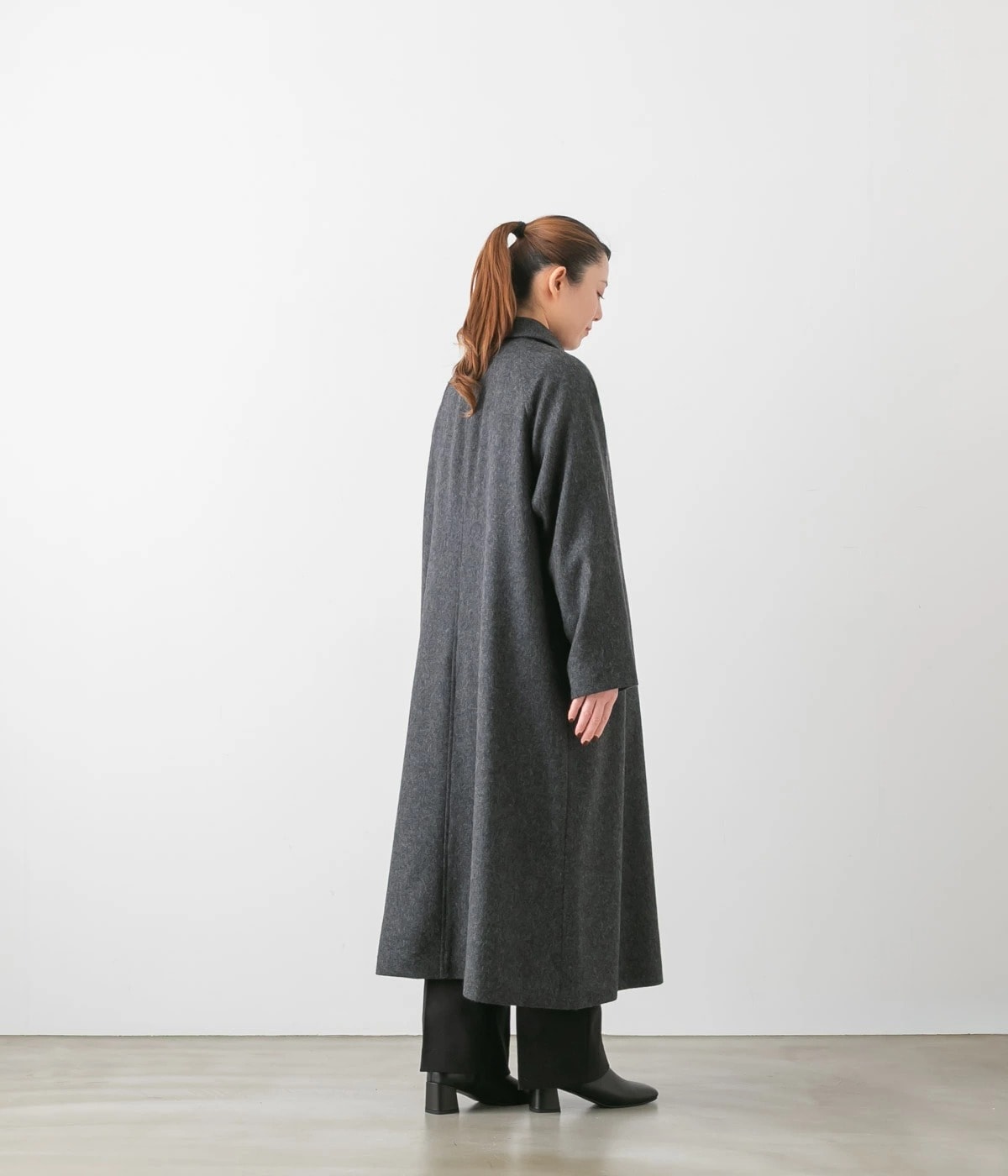 mizuiro ind ミズイロインド wool blend balmacaan coat ウール混 バルマカーンコート 3色 4-270041