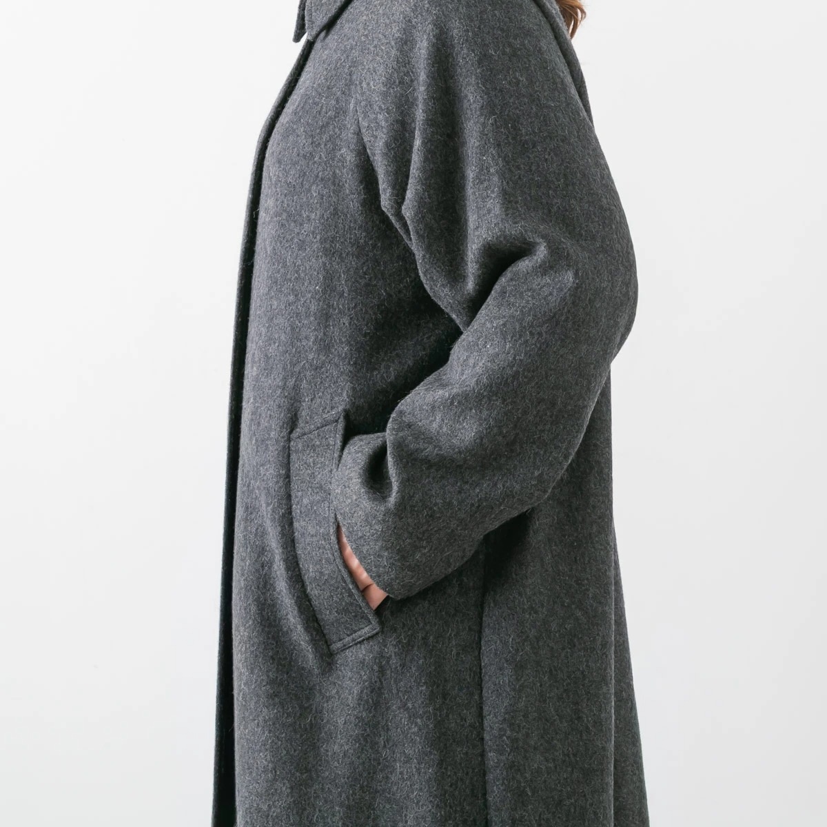 mizuiro ind ミズイロインド wool blend balmacaan coat ウール混 バルマカーンコート 3色 4-270041
