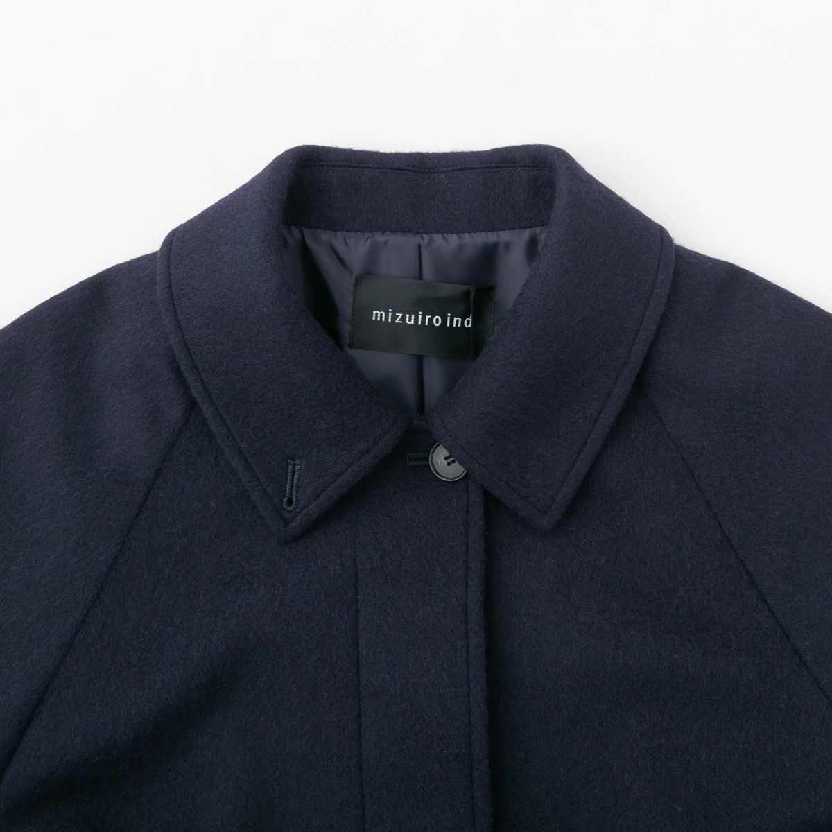 mizuiro ind ミズイロインド wool blend balmacaan coat ウール混 バルマカーンコート 3色 4-270041