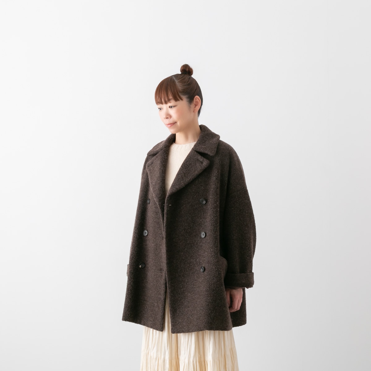 maison de soil メゾンドソイル リサイクル ボアウール ダブル オーバーコート RECYCLE BOA WOOL DOUBLE OVER COAT 2色 JNMDS2451