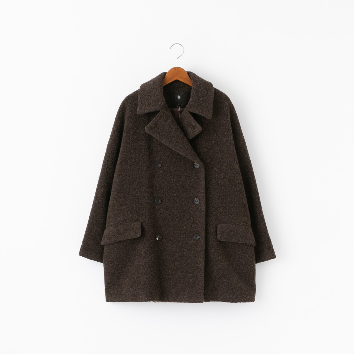 新品　maison de soil メゾンドソイル　ウールモッサフード　コート 新品 maison de soil メゾンドソイル ウールモッサフード コート