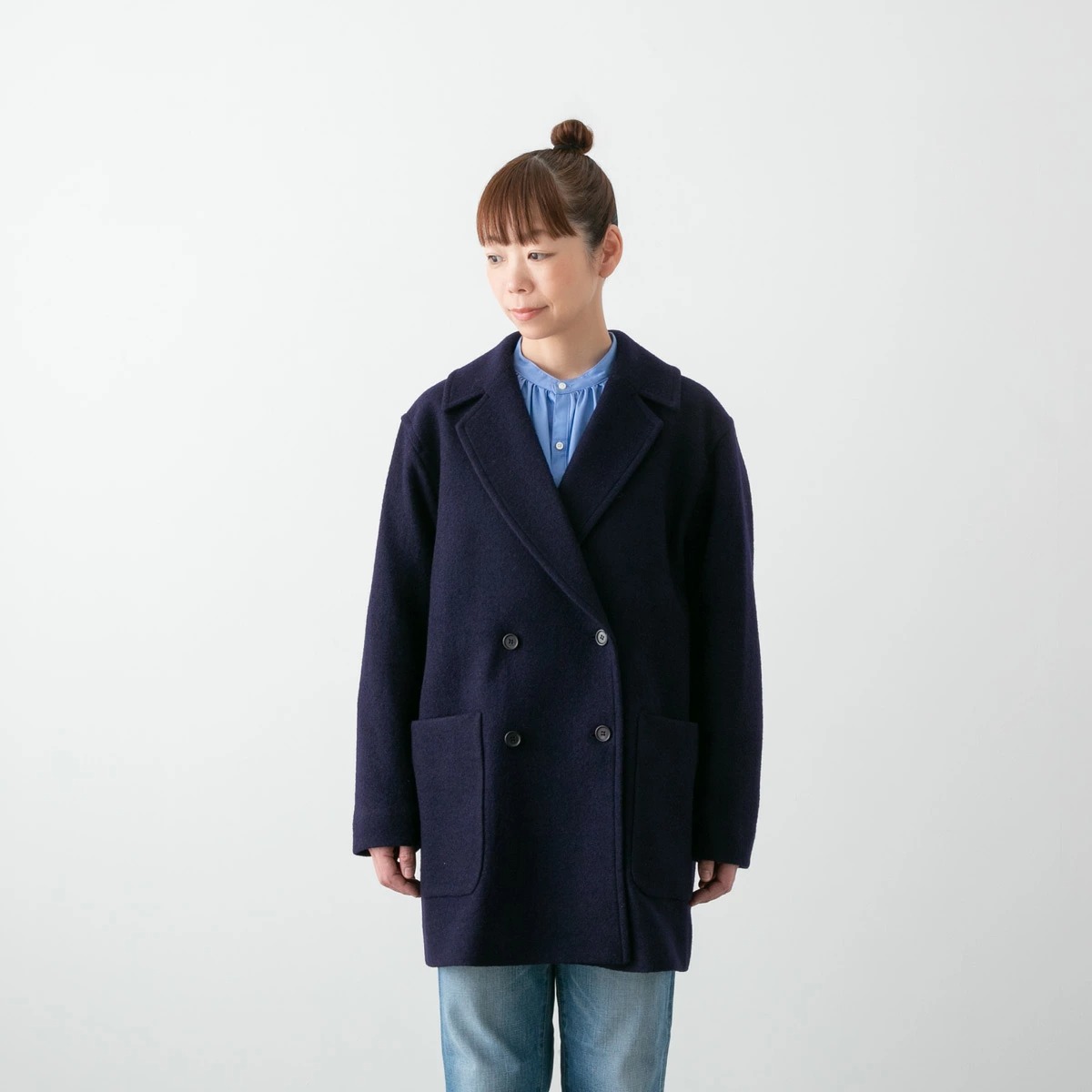 mizuiro ind  ミズイロインド ダブルブレストジャケット 2色 4-270040