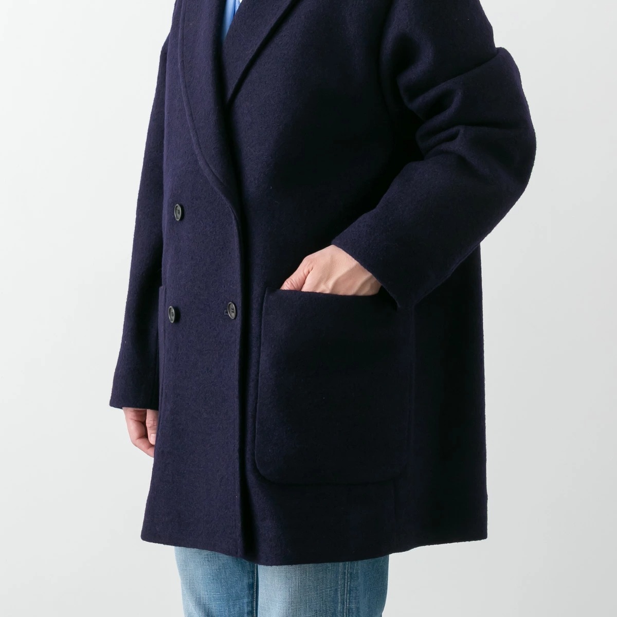 mizuiro ind  ミズイロインド ダブルブレストジャケット 2色 4-270040