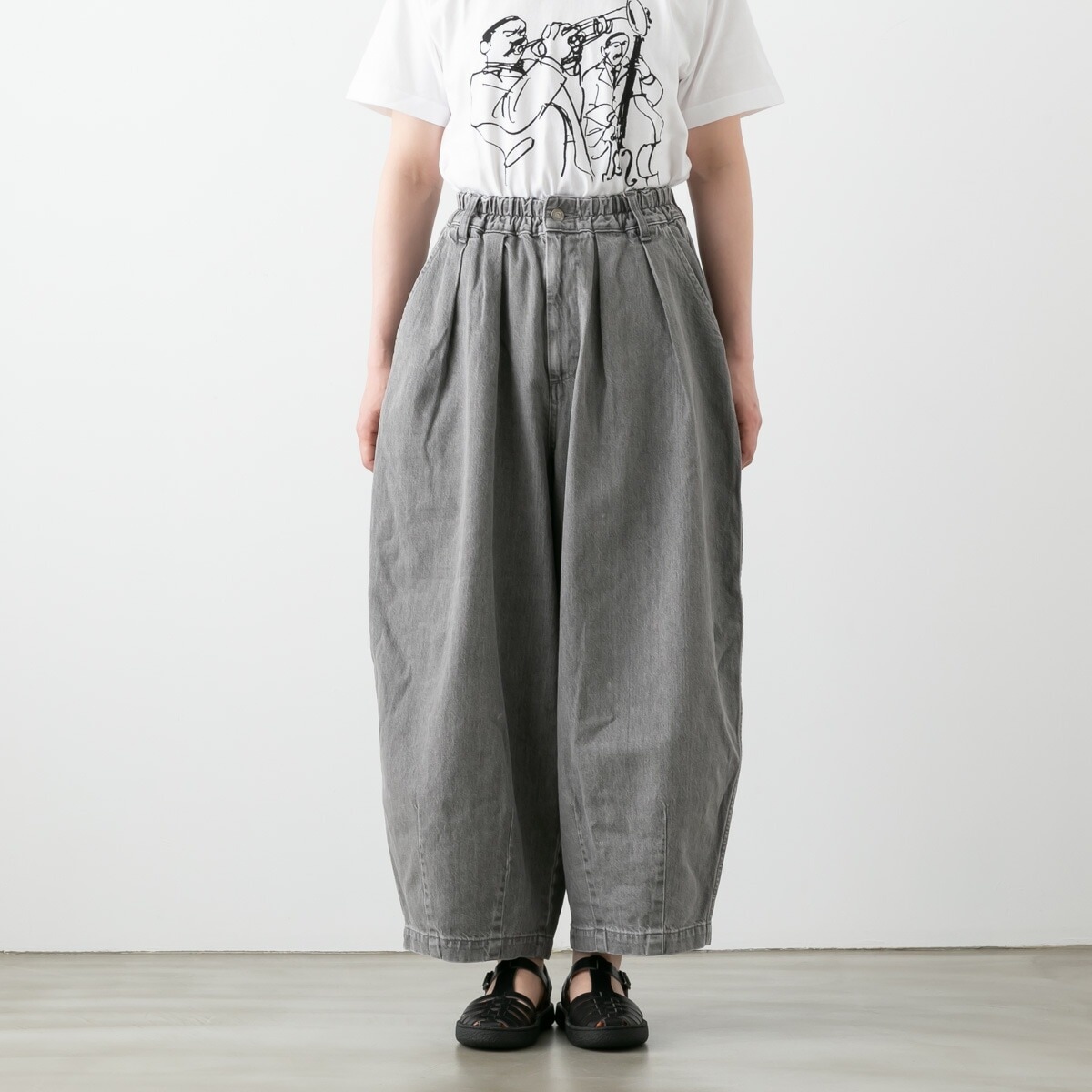 HARVESTY ハーベスティ BLACK DENIM CIRCUS PANTS ブラックデニム