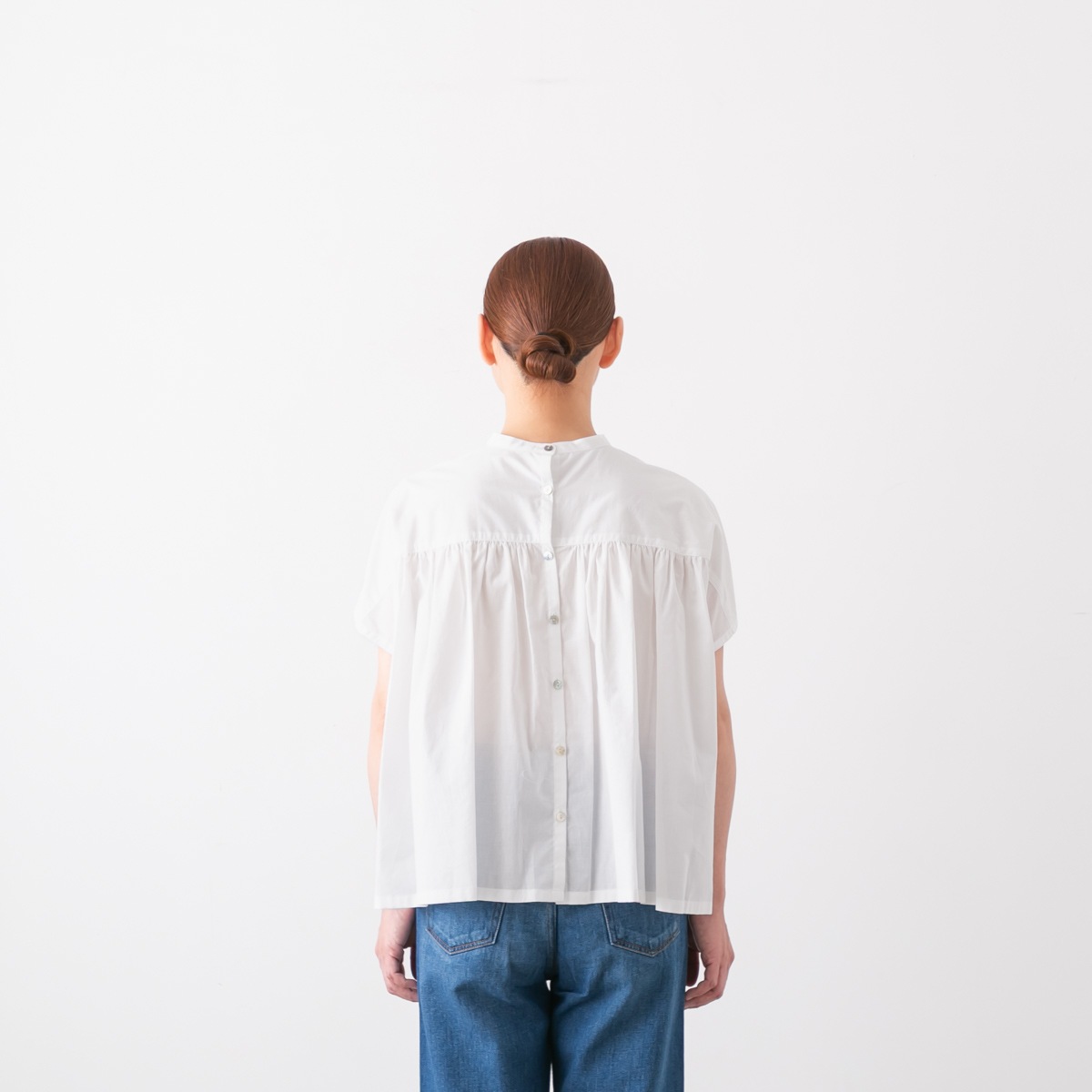 STAMP and DIARY スタンプ アンド ダイアリー <br />コットン 刺繍 フロントタック ブラウス 3色 SDC410SS48