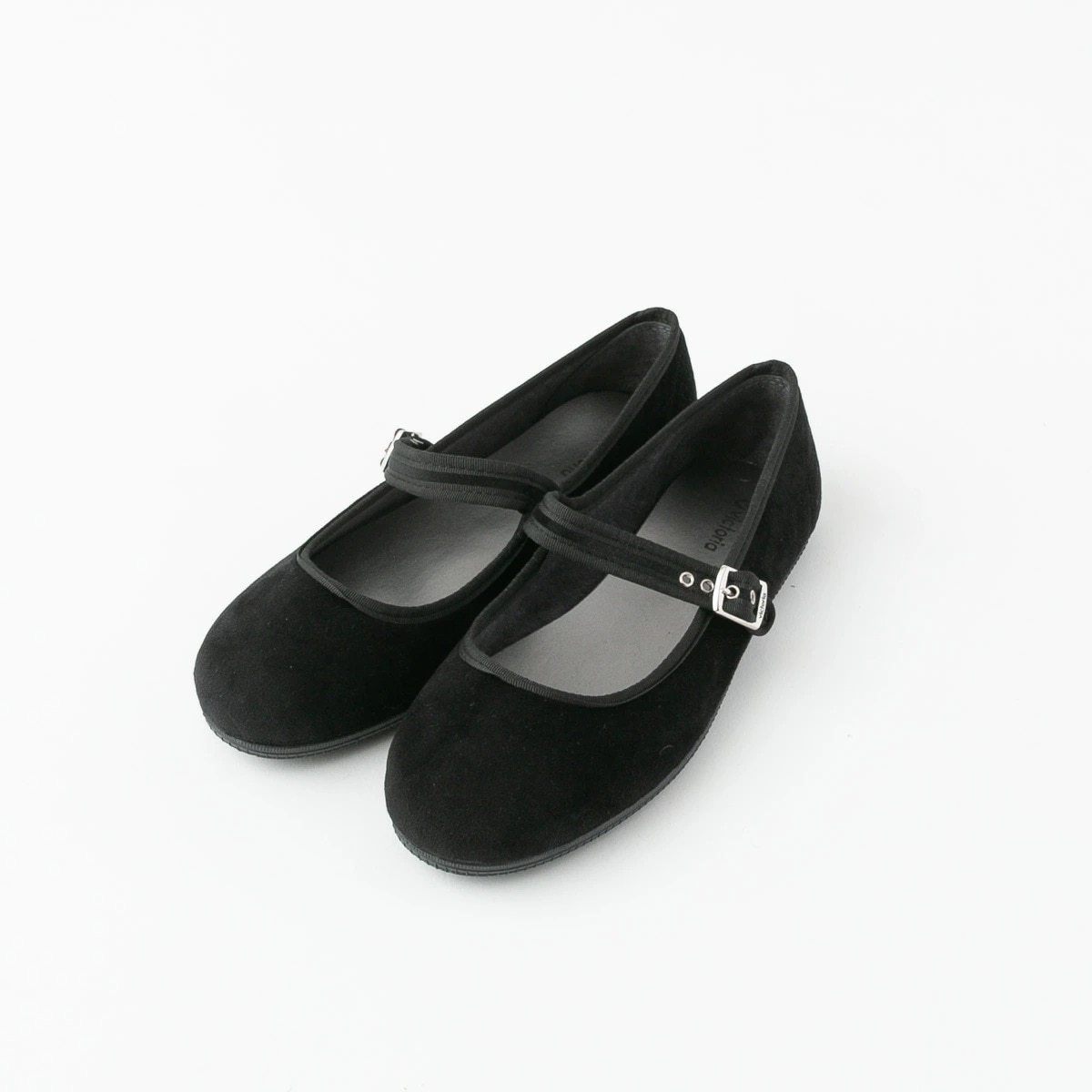 Victoria ビクトリア ベロア ストラップ フラットシューズ VC002 3色